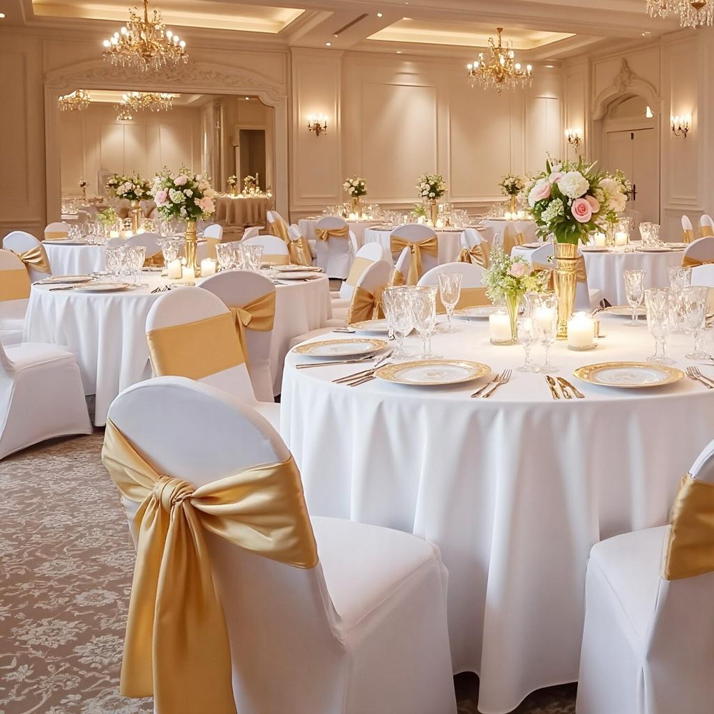 30 Pcs White Chair Covers, Polyester Spandex Chair Cover, Stretch Slipcovers for Wedding Party Dining Banquet Flat-Front Chair Covers, Fits Chair