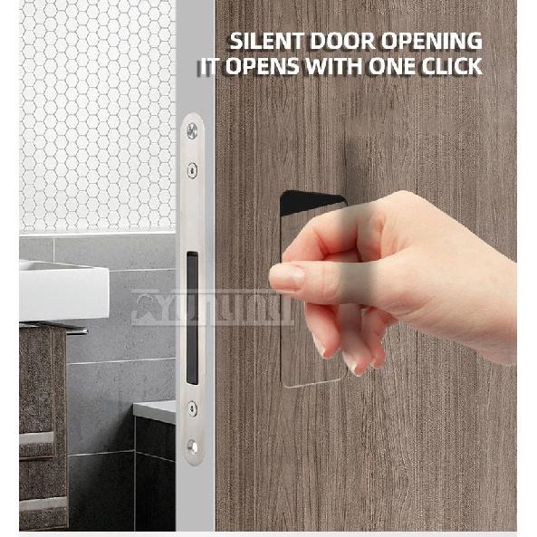 Invisible Room Door Lock Press Type Concealed Handle Hidden Outward-Opening Wooden Magnetic Door Handle Door Lock 2025 NEW