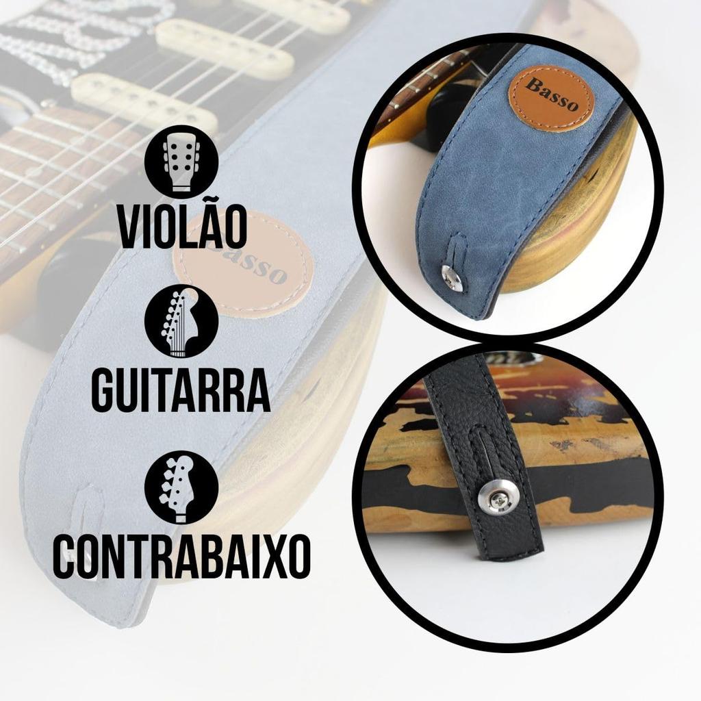 Basso Classic Synthetic CLA26 Jeans Guitar Strap Synthetic (Classic Series)