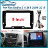 9 Inch Car Frame Fascia Canbus Box Adapter Android Radio Dash Fitting Panel Kit For Fiat Doblo 2 II 263 2009-2015