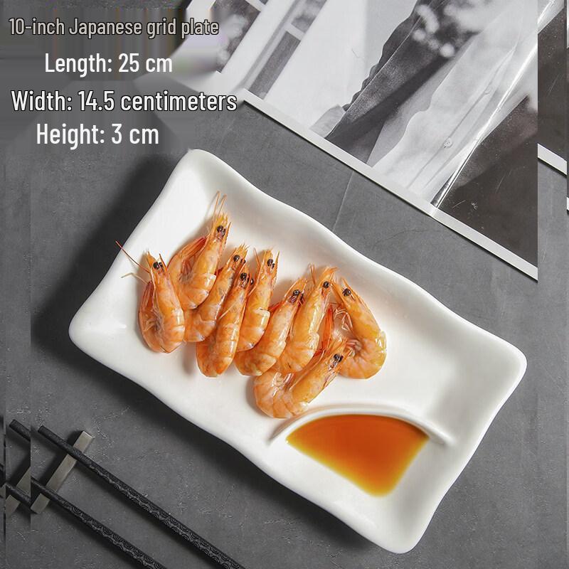 Nordic Style Ceramic Dumpling Plate with Vinegar Dish