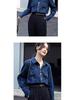 Women's Plus Size Retro Denim Shirt Jacket - Spring/Autumn 2025