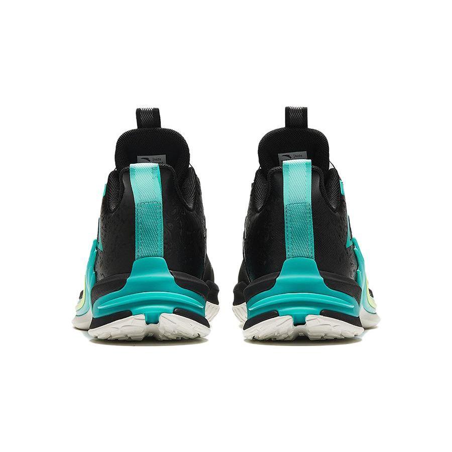 Anta Kids Comfortable Shock Absorbing Wear Resistant Mid Top Basketball Shoes Kids basketball shoes Black Green 312411111-4