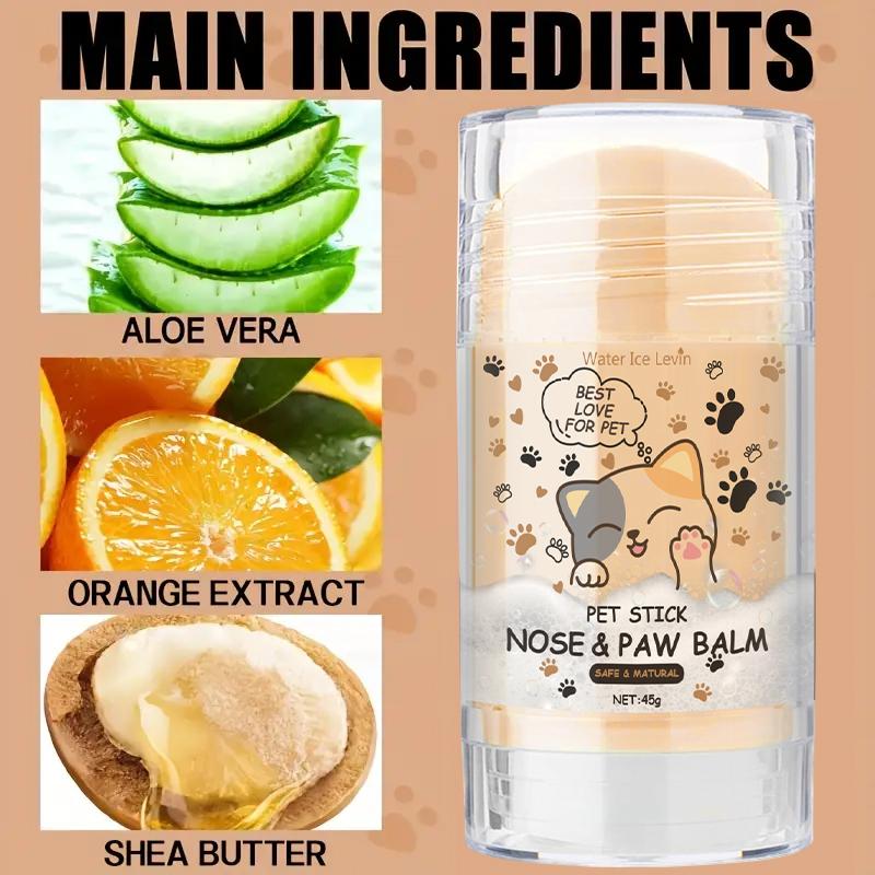 Dog Nose and Paw Balm Dog Paw Cream Cats Dogs Paw Protector Cream Pet Feet Moisturizer Pet Crack Feet Repair Pet Accessories 45g