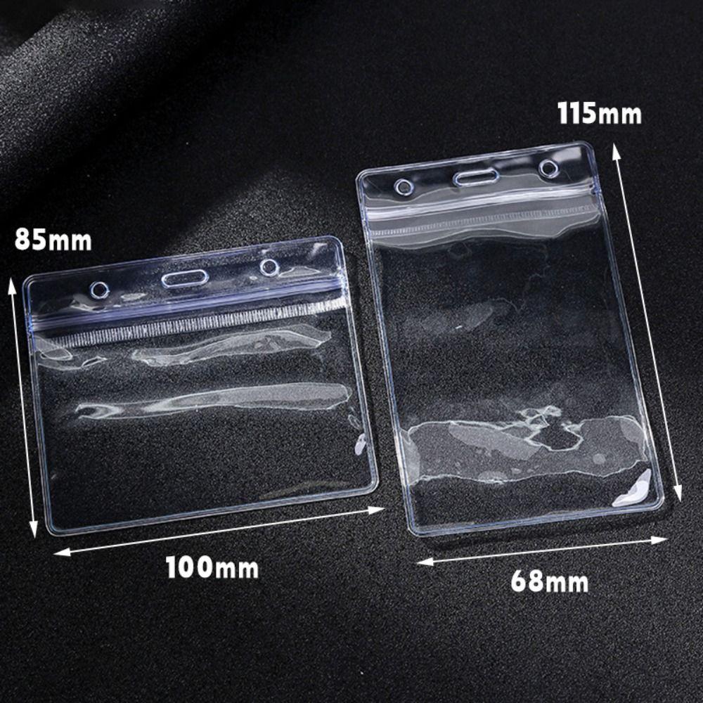 1PC PVC ID Card Badge Holder Transparent Name Card Protector Cover New Employee Card Case