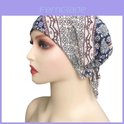 Womens Breathable Cotton Headscarf With Elastic Fit For Spring Summer Fashion