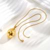 Irregular Hollow Pendant Necklaces for Women,Gold Color Retro Stainless Steel Necklace,High Quality Jewelry Gifts