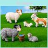 Handcrafted Resin Sheep Miniature For Garden Scene Or Tabletop Decoration
