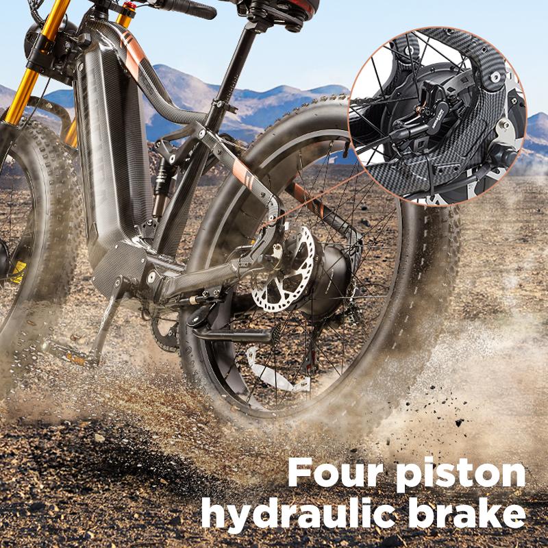 BURCHDA HC26 Elektro-Mountainbike mit zwei Motoren, 48V30AH Akku, 26-Zoll MTB Herren E-Bike, E-Bike für Erwachsene mit 2*95Nm Motoren und dicken Reifen