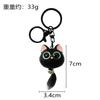 New Cute 3D Big Eyed Cat With Cat Head Keychains For Women Bag Pendant Car Key Chains Jewelry Gift Decoration Accessories Bag Charm