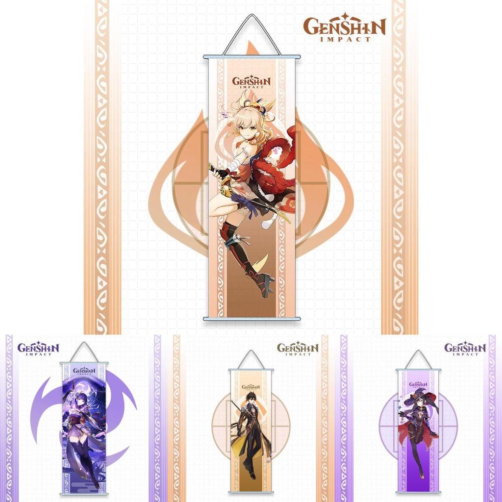 Genshin Impact Hanging Picture Poster Featuring Ganyu Hutao Klee And Venti For Unique Room Decor