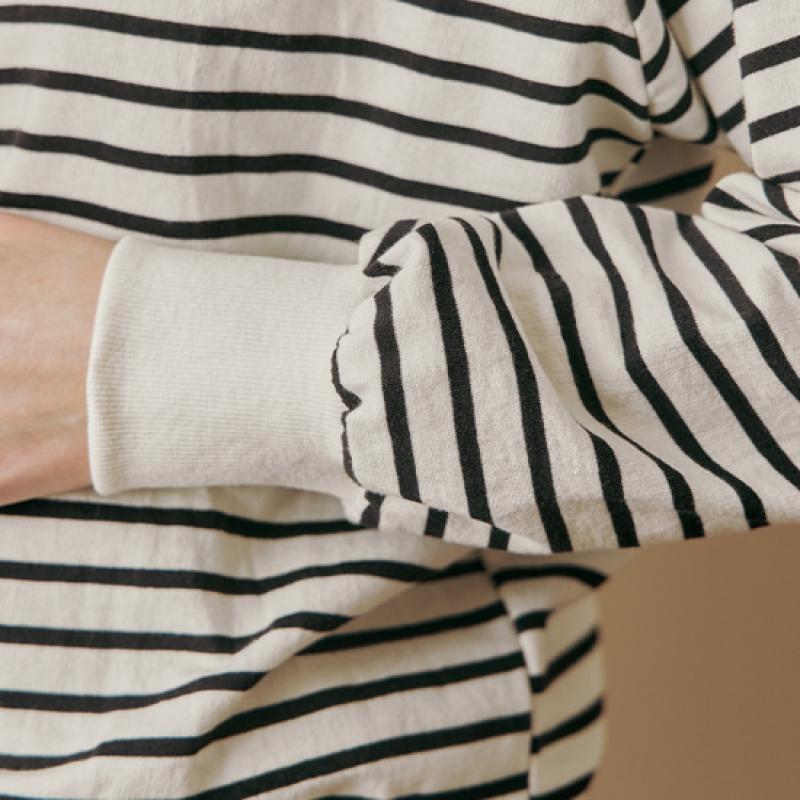 Maxza HearT Wappen STriped ShirT Collar T ShirT ze04qT607na