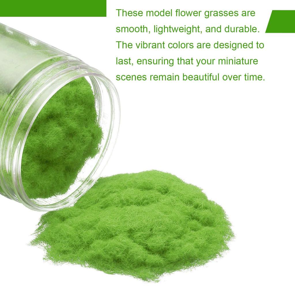 CoCud Model Glass Terrain Powder 185ml Capacity, Fake Miniature Flowers, Plants, Trees, 3mm Nylon, GreenYellow - (Uses: DIY Dollhouse, Fairy Garden,