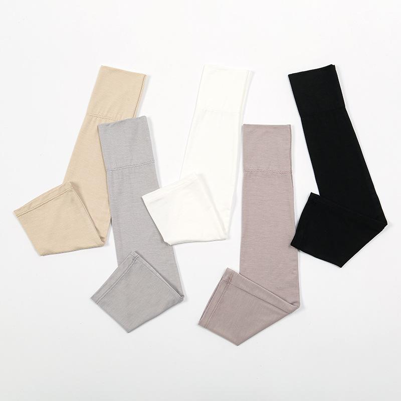 New Modal Cotton Arm Warmers For Women Girls Soft Solid Wide Edge Driving Sunscreen Long-Sleeved Summer Outdoor Riding Sleeves