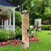 Outdoor Hanging Metal Bird Feeder Four Ports Large Capacity Clear Visible Weather-proof Waterproof Yard Garden Bird Feeding Device