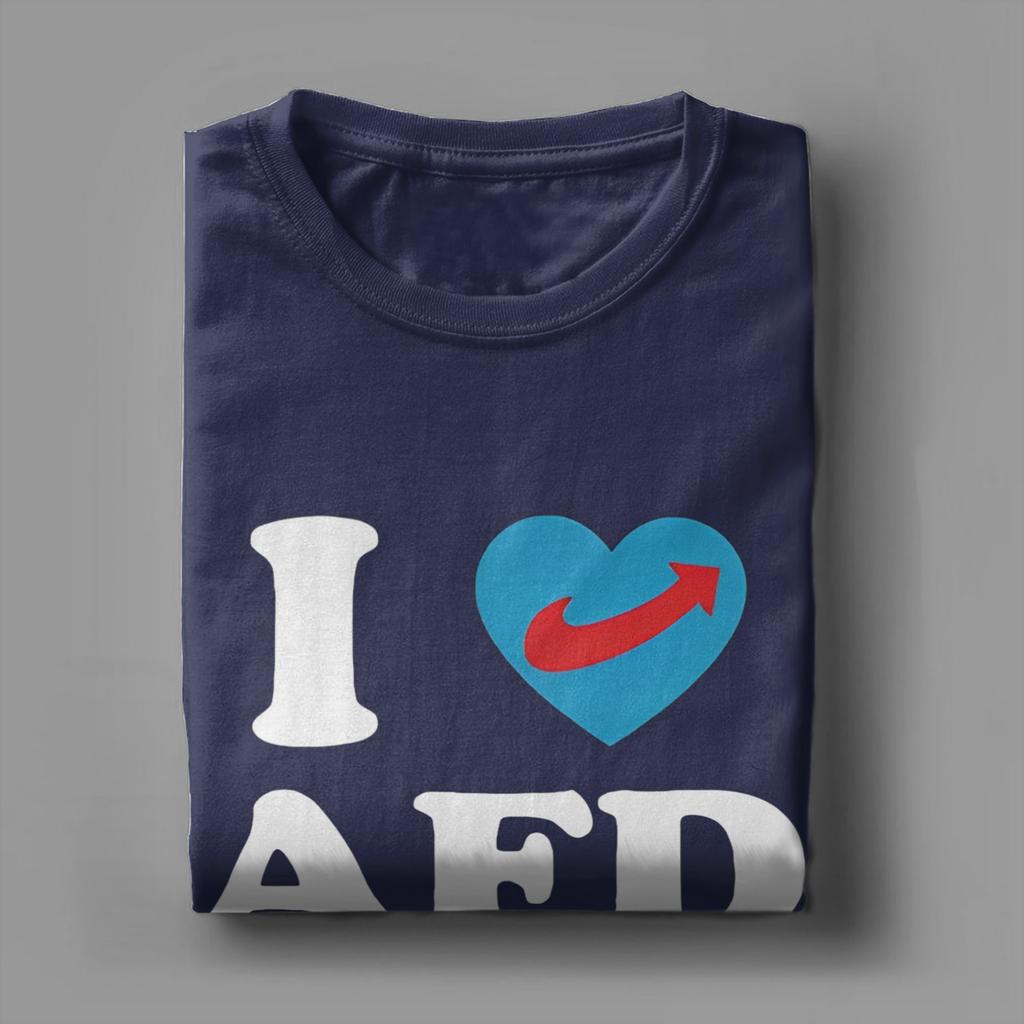 Vintage T-Shirt Alternative Afd GerUnisexy Reines Baumwoll-T-Shirts Blaues T-Shirt für Unisexs Sommer Ästhetisch Lässiges Kurzarm-Oberteil Tees