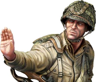 Young Miniature American Airborne Troops Currahee Soldier Normandy 1944 Bust Resin Kit YM1897 1/10