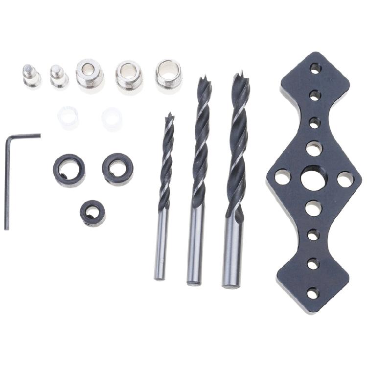 Drill Guide 6 / 8 / 10mm Pin Fixture Hole Drill Bit Set Woodworking Tools