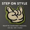Funny Gesture Shaped Rug Creative Anti Slip Bathroom Carpet Plush Absorbent Area Mat For Bedroom Living Room Decor