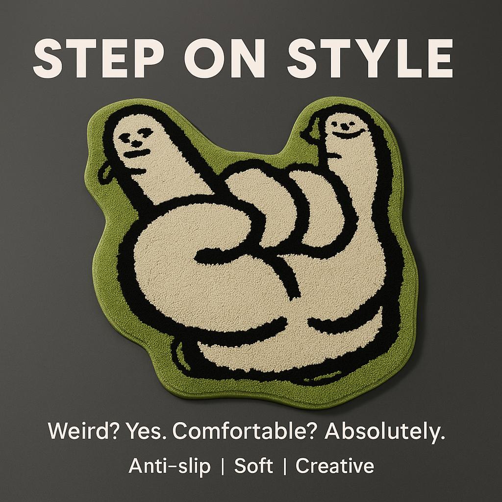 Funny Gesture Shaped Rug Creative Anti Slip Bathroom Carpet Plush Absorbent Area Mat For Bedroom Living Room Decor