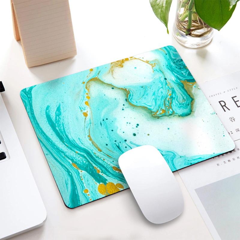 22cm*18cm*0.3cm Mouse Pad Rubber + Cloth Marble Pattern Non-slip Game Pad