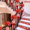 Wedding Stair Decoration Kit: Creative Escalator Flowers & Ribbons for Handrail Arrangement