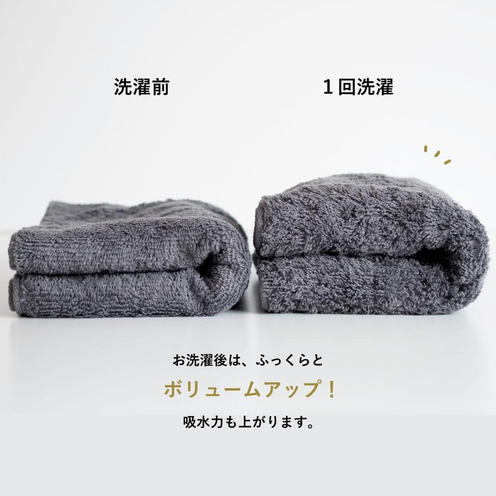 Transparan Imabari Towel Bath Towel Set of Softly Made in Japan 2, Soft, Absorbent, Quick-Drying, Lightweight, Thick, 100% Cotton, Twisted, (Navy)