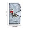 Skeleton Hand Wine Glass Printed Long Wallet Fashion Forever Multicard Slot Casual Purse