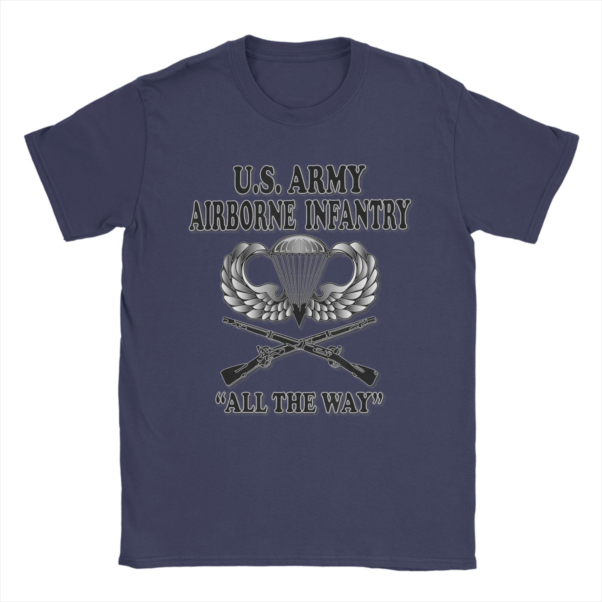 

US Army Airborne Infantry TShirt Summer Novelty T Shirts 100 Cotton ONeck Plus Size 5XL Tees Short Sleeve Awesome Tshirt 4XL