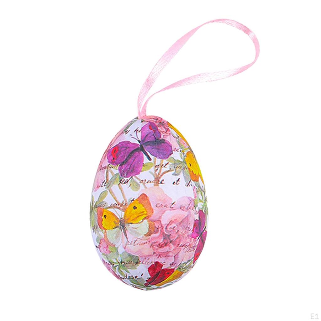 6 Pieces Easter Egg Hanging Ornaments Tree Decor Basket Fillers Ornament