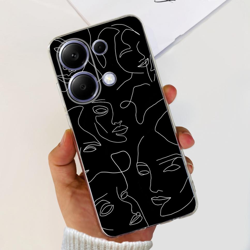 For Xiaomi Redmi Note 13 Pro 4G Case Beautiful butterfly flower TPU Soft Silicone Cover For Xiaomi Poco M6 Pro Bumper Phone Case