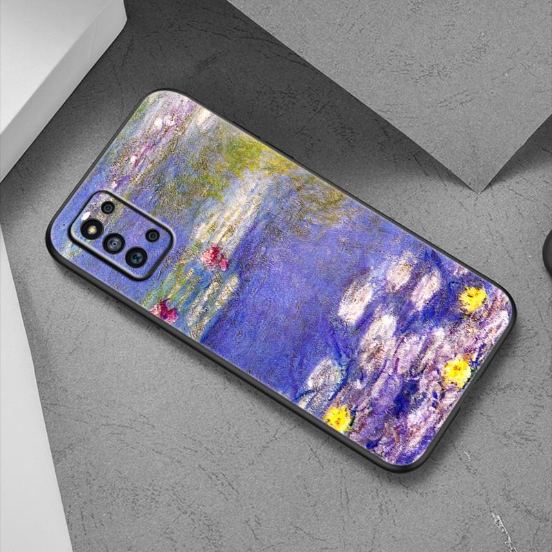 Claude Monet Phone Case For Samsung Galaxy A12 A02S A22 A32 A52 A72 A71 A51 A41 A31 A21 A11 A50 A70 A10S A20S Black Cover