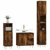Vidaxl 3-Piece Bathroom Furniture Set, Smoked Oak