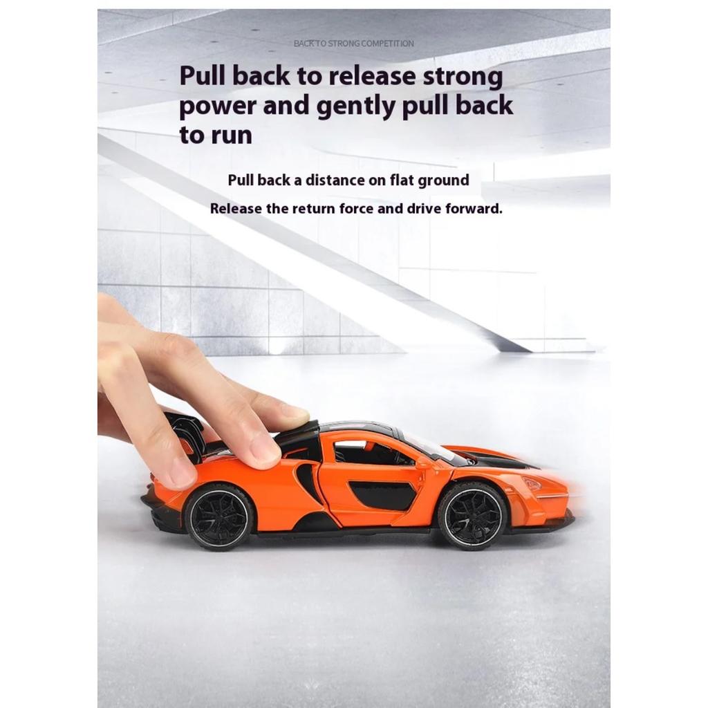 1/32 McLaren Senna Alloy Car Model Diecasts Metal Toy Vehicles Model Simulation Sound and Light Collection Kids Birthday Gifts