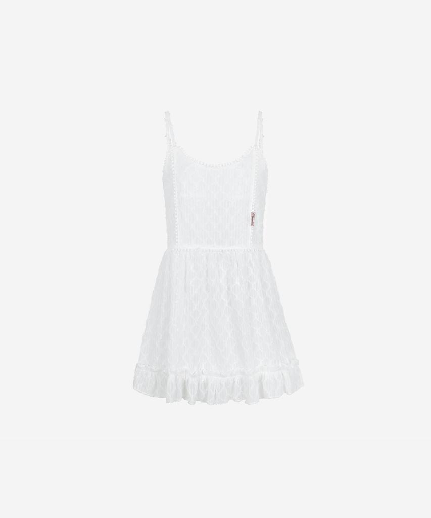 NEWALRIN Tutu Frill Lace Sleeveless Dress(3Colors)