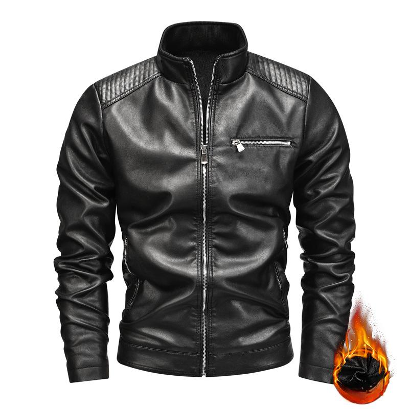 New autumn and winter men's casual leather jackets, men's motorcycle jackets, leather jackets, Korean style jackets