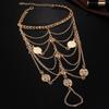 2 Pcs Tassel Anklet with Pendant Light Luxury Instep Chain Adjustable Foot Chain Friends