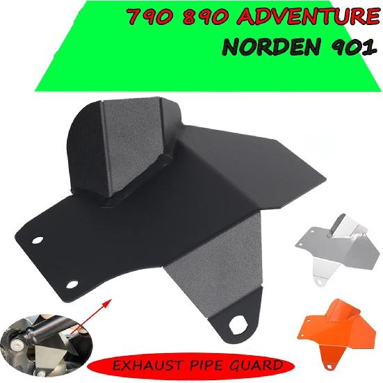 for 790 890 Adventure 790 890 for Norden 901 Norden901 Rear Shock Heat Shield Exhaust Pipe Protection Cover(Silver)