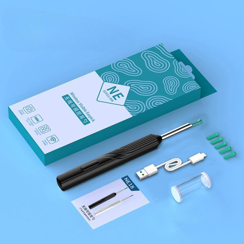 Wireless WiFi Earpick Otoscope Camera Borescope with Luminous Ear Wax Cleaning Tooth Oral Inspection Health Care Ear Cleaner