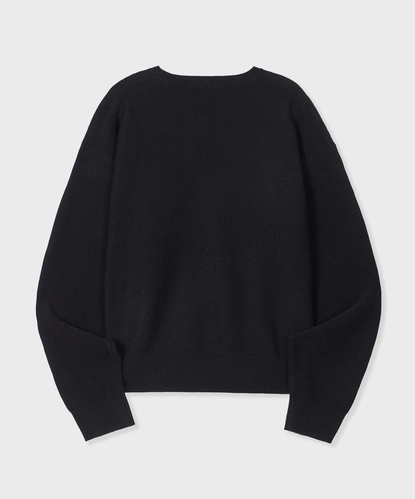 GLW Essential Round Neck Crop Knit Black