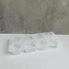 8 Hole Ring Stand Crystal Epoxy Resin Mold Round Hexagonal Love Ring Stand Mirror Silicone Mold DIY Ring Display Stand Mold