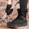 Neue bruchsichere Herren-Sicherheitsschuhe Outdoor Wasserdichte Herren-Arbeitsstiefel Schützende Stahlkappe Herrenstiefel Hoher Schaft Wüstenkampfstiefel