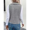 YYFS Women's Fashion Casual Solid Color Print Autumn Winter Sleeveless POLO Neck Jackets & Coats