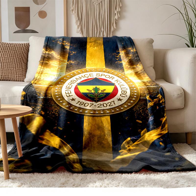 Fenerbahçe SK Soft and Comfortable Flannel Suitable for Sofas Living Rooms Outdoor Camping Travel and Also Makes a Great Anniversary Gif