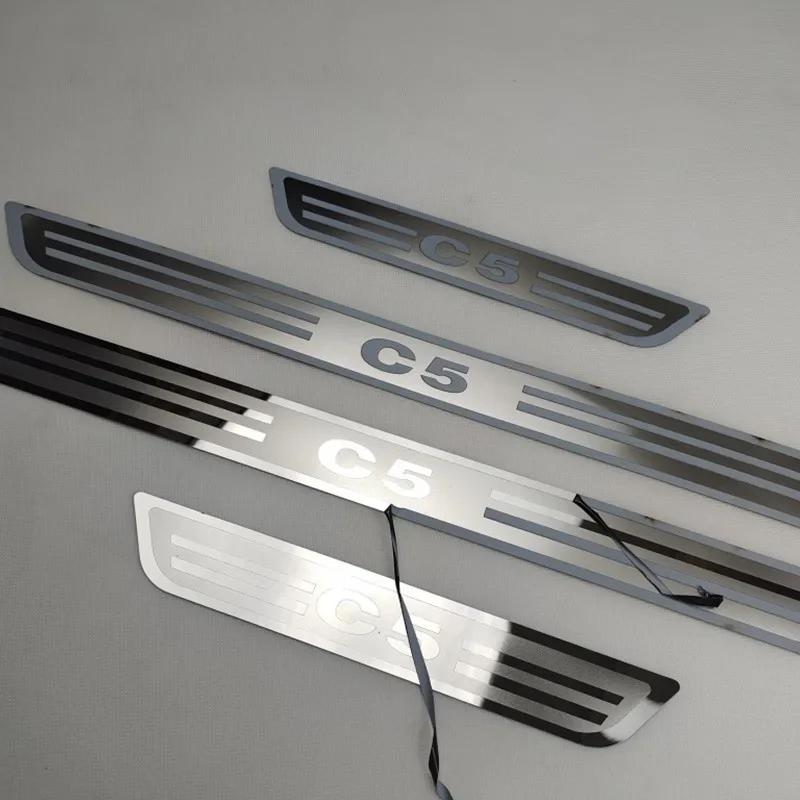 Voor Citroen C5 2010-2016 Roestvrij Staal Instaplijst/Dorpel Dorpel Instaplijst Welkomstpedaal Auto-styling