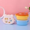 Microwave Safe Double Lunch Box Portable Snacks Storage Container Creative Lunch Container  Camping
