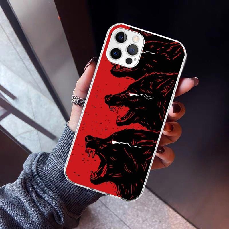 Angry Animal Wolf Fierce Phone Case For iPhone 17 Air 16 15 Pro Max 14 Plus 13 Mini 12 11 Cover 7 8 SE Silicone Shell Print Fund
