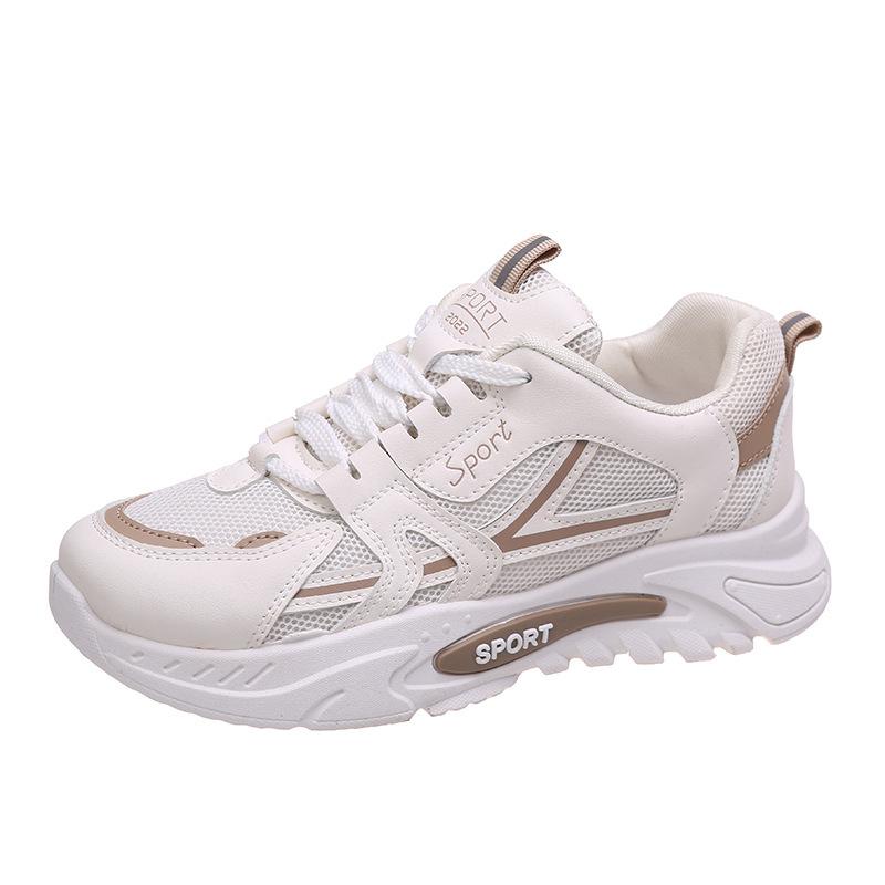 New spring casual sports shoes platform-soled lace-up dad shoes soft-soled running shoes lace-up non-slip student shoes