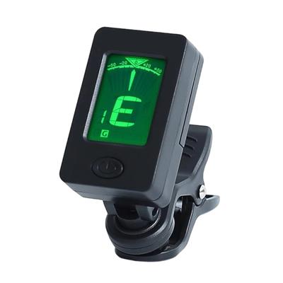 Guitar Capo Metronome Rotatable Musical Instrument Tuner, Guitar Tuner Clip On, Digital Electric Tuner with LCD Display