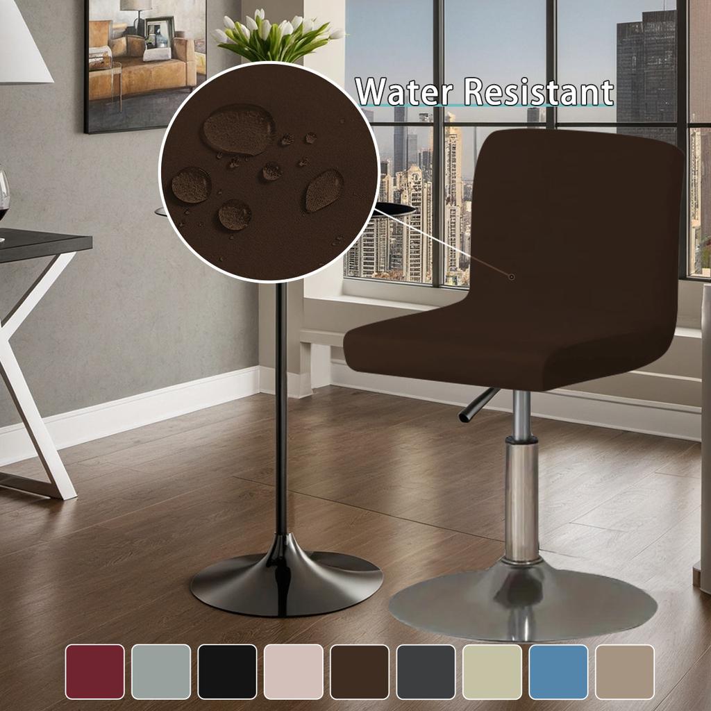 For Solid Color Thickened Elastic 75D Milk Silk Waterproof Low Back Chair Cover Universal Bar High Chair